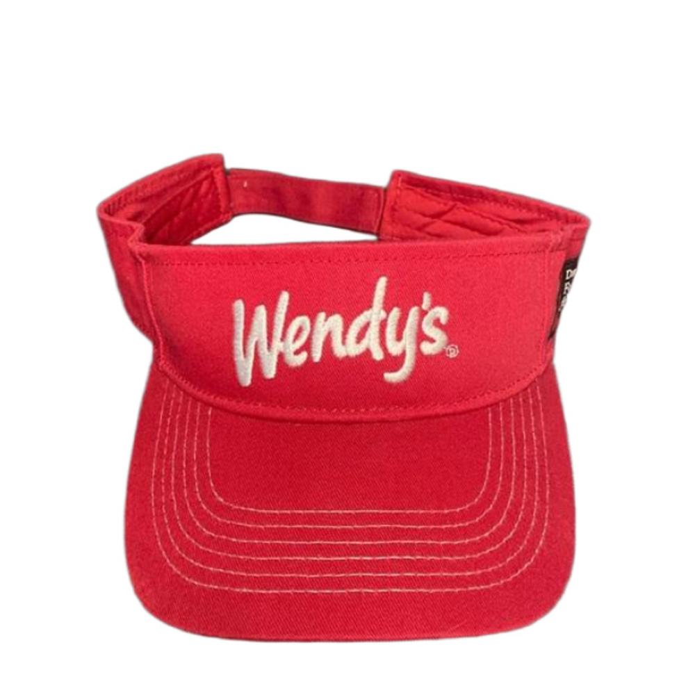 Wendy’s Visor Hat RedWhite One Size